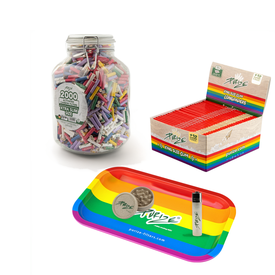 2000 PURIZE® Glass | XTRA Slim Size | Rainbow Bundle