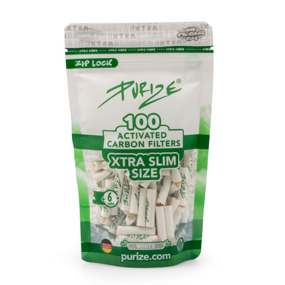 PURIZE 100 XTRA Slim Size Weiß Vorderseite Beutel