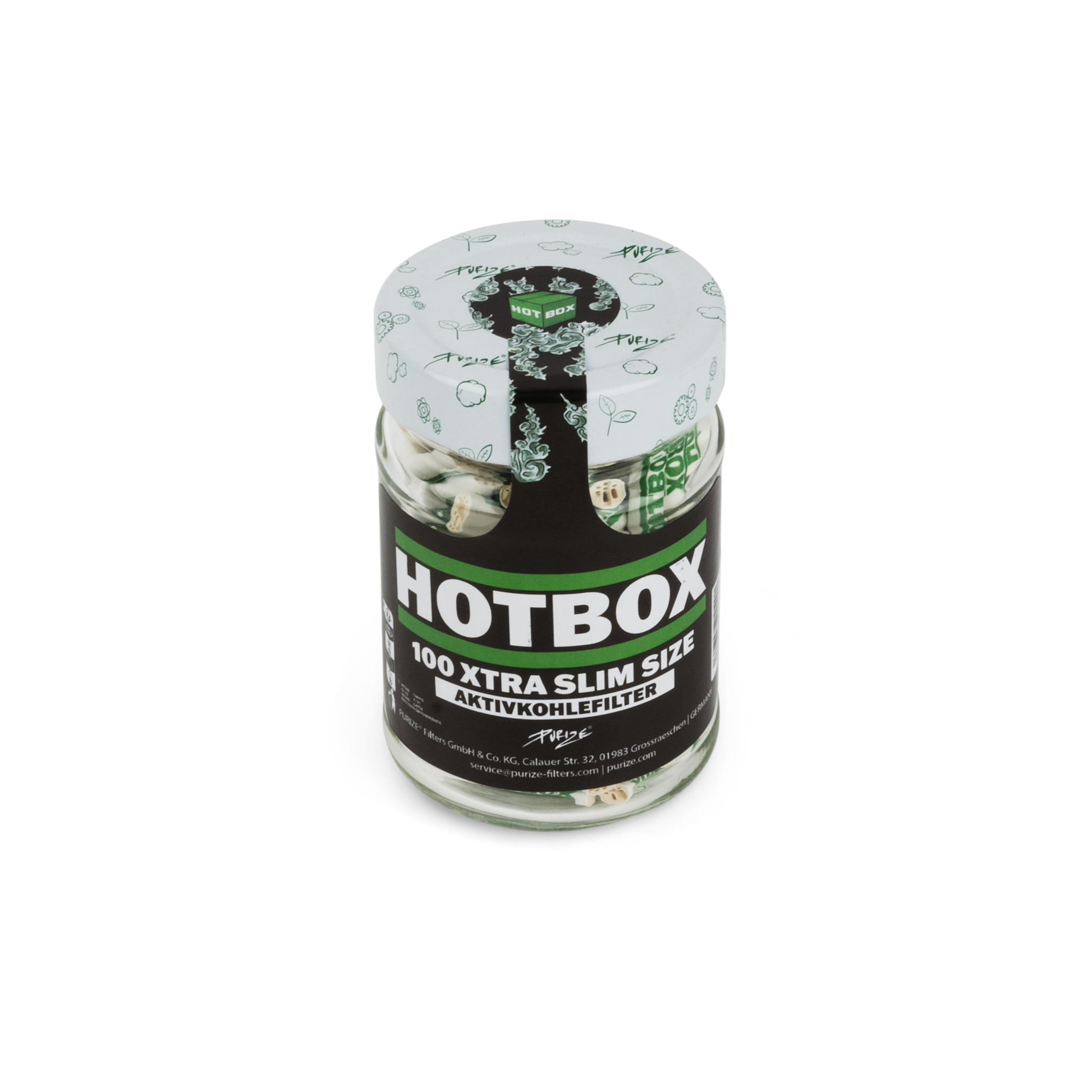 100 PURIZE® Glass XTRA Slim Size | Hotbox 2.0