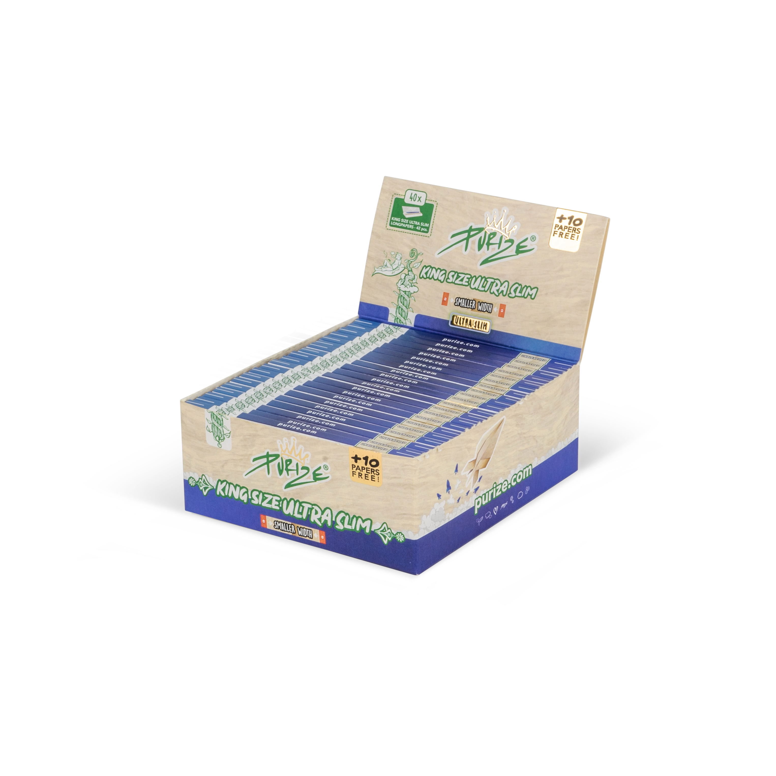 PURIZE® King Size Ultra Slim Papers 42er Booklet I 40er VE