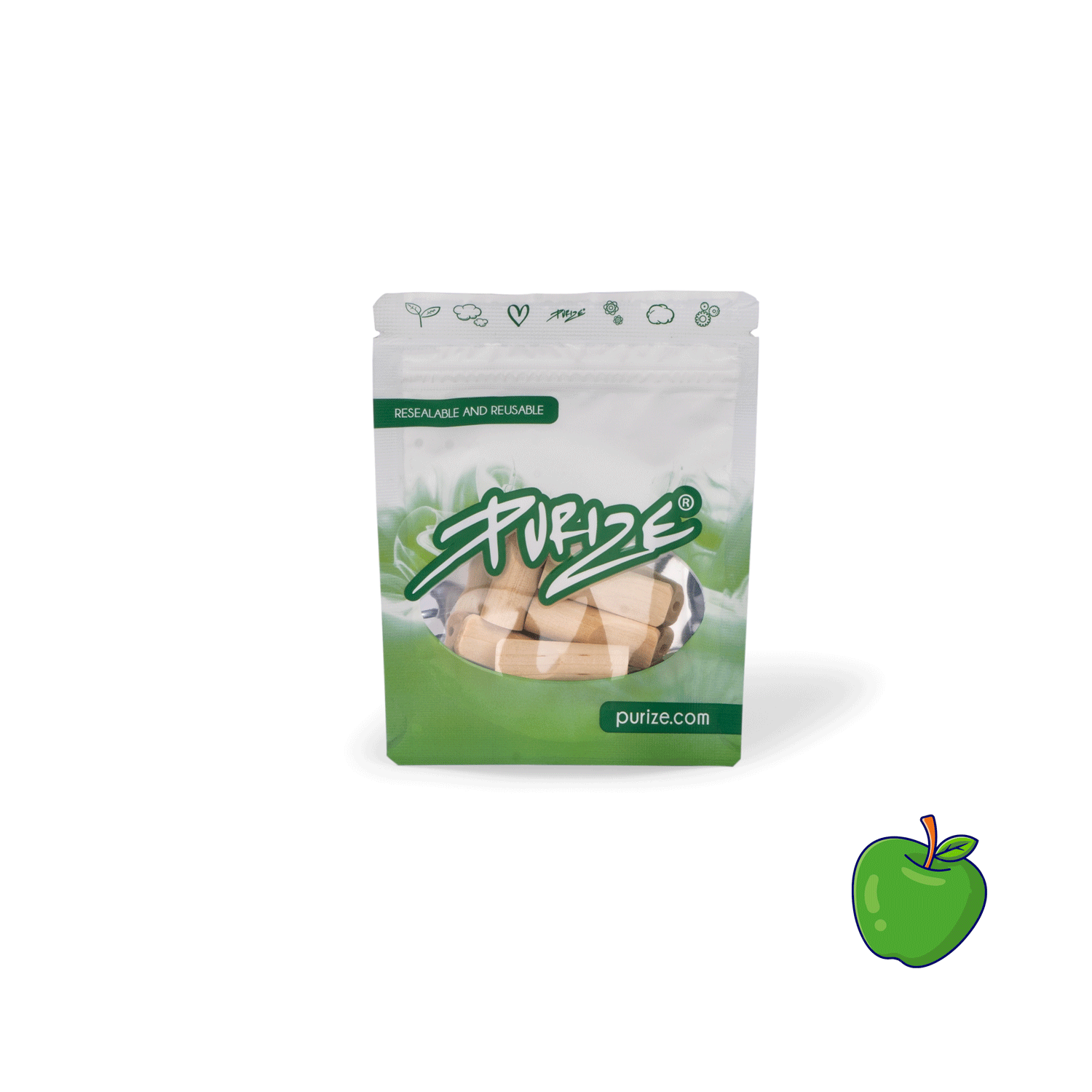 PURIZE® Holzmundstück | Regular Size | Geschmack: Apfel